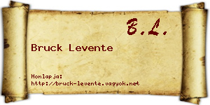 Bruck Levente névjegykártya