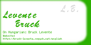 levente bruck business card